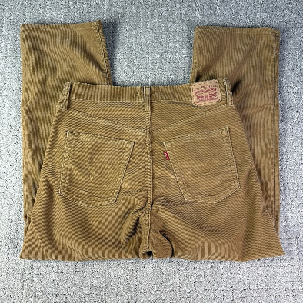 Levi's Ribcage Straight Ankle Corduroy Pants Women's Size 31 Irregular Tan